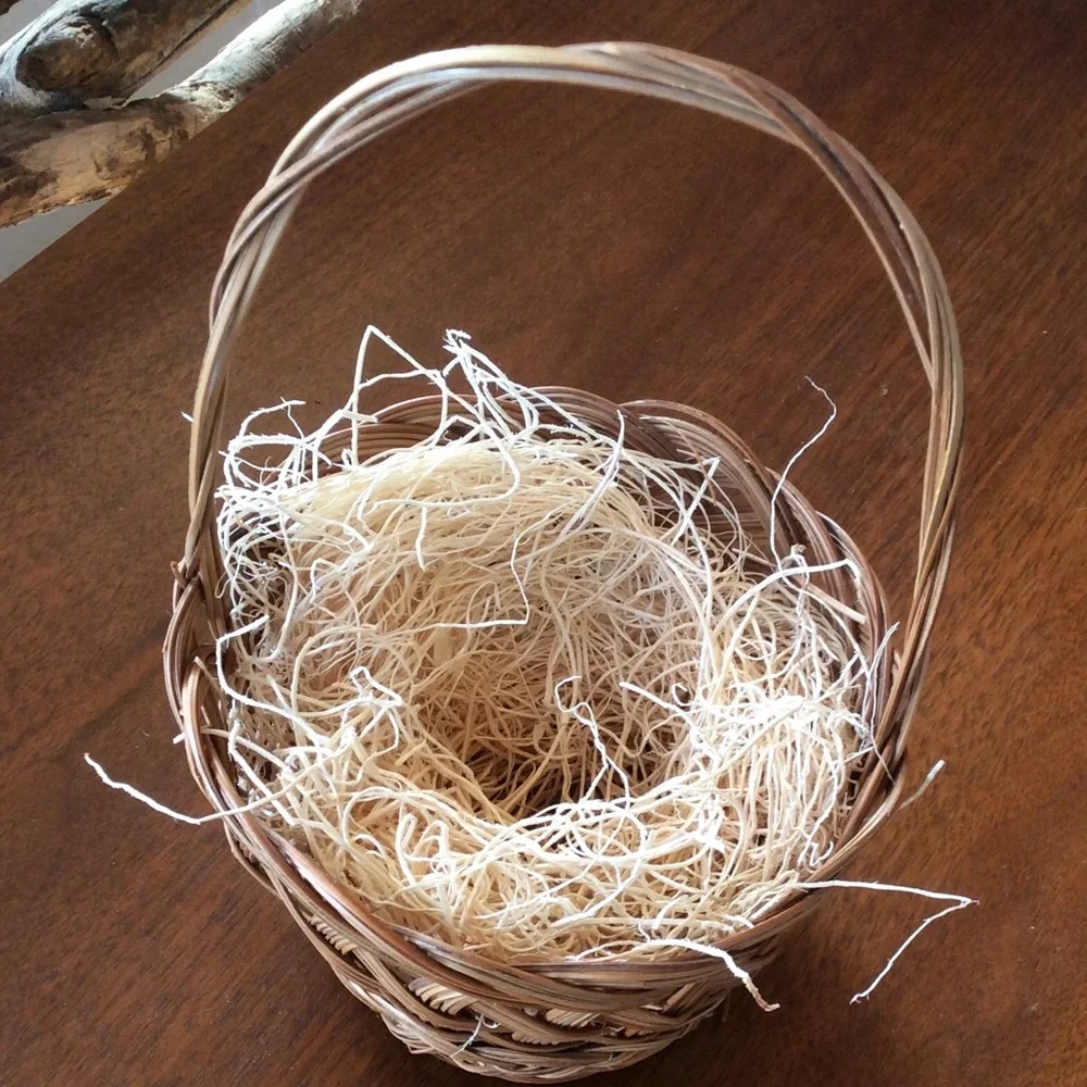 Pair‎ of Twee Little Easter Baskets with Excelsior